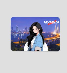 Blue Eyed Beauty Over Mumbai City Printed Mousepad