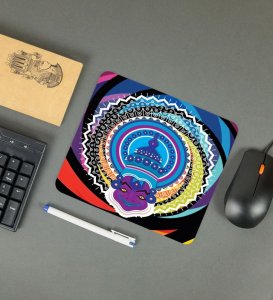 Psychedelic Warrior Art Printed Mousepad