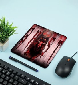 Frightening Demonic Apparition In Red Mist Printed Mousepad