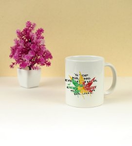 Spread Peace Not Hate with Chill Vibes Printed Coffee Mug 250ml