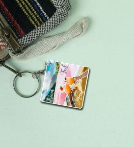 Live the Island Dream Feel Repeat Printed Keychain Pack of 2