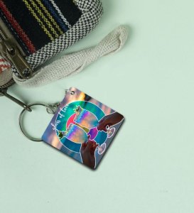 Raise a Glass of Love and Light Printed Keychain Pack of 2