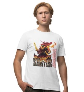The Flame Awakens: Infernal Giant Graphic Printed White T-Shirt