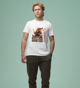 The Flame Awakens: Infernal Giant Graphic Printed White T-Shirt