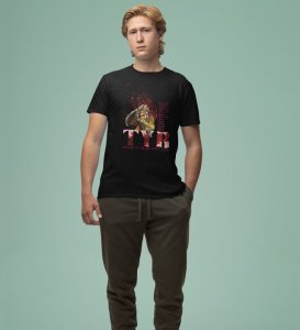 Bound by Duty: The Warrior's Choice Graphic Printed Black T-Shirt for Men