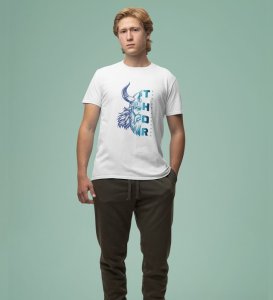 Hammer of the Storm: Bringer of Thunder Graphic Printed White T-Shirt for Men