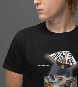 90s Skate Era: Rollin' Through Memories Graphic Printed Black T-Shirt