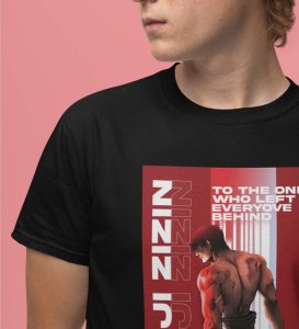 Lone Blade: Left Everyone Behind Graphic Printed Black T-Shirt