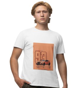 Edge of Speed : Born to Race Graphic Printed White T-Shirt