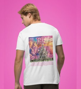 Flora Fountain: Design of Elegance Graphic Printed White T-Shirt