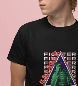 Urban Fighter : Rising Strong Against All Odds Graphic Printed Black T-Shirt