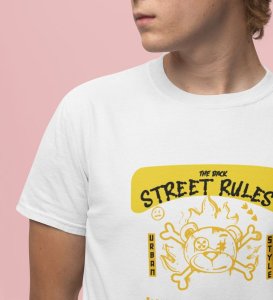 Underground Heat: Graphic Printed White T-Shirt