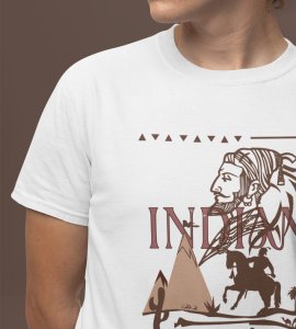 Eyes of Flame: The Fire Eye Hunter Graphic Printed White T-Shirt