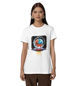 Parallel Conflict: US vs Earthlings Graphic Printed Black T-Shirt