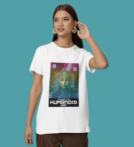Next Horizon: Space Explorer Graphic Printed White T-Shirt