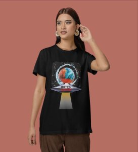 Parallel Conflict: US vs Earthlings Graphic Printed White T-Shirt