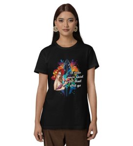 Sassy Calm: Let That Mess Go Graphic Printed Black T-Shirt