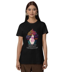 Frost It Off: I Baked Sass Just for You Graphic Printed Black T-Shirt