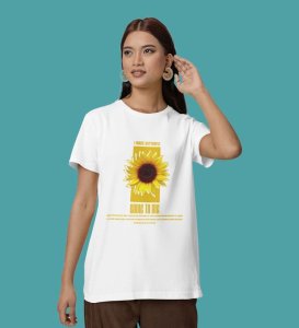 Whispers of Nature: Graphic Printed whiteT-Shirt