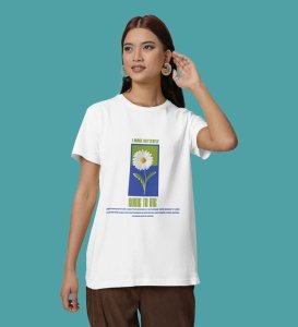 Grace in Stillness: Graphic Printed White T-Shirt