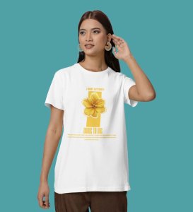 Calling Wings Gently: Graphic Printed White T-Shirt