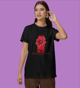 Butterfly Magnet Vibes: Graphic Printed Black T-Shirt