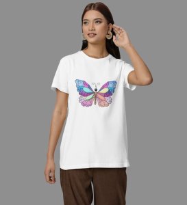 Squirrel of Pastel Realms: Graphic Printed White T-Shirt