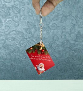 Secret Senta Magical Surprise Gift Idea Printed Keychain Pack of 2