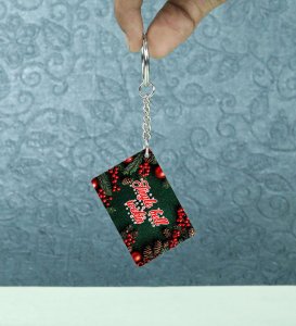 Unique Secret Senta Theme Festival Gift Printed Keychain Pack of 2