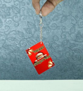 Secret Senta Gift For Loved Ones Printed Keychain Pack of 2