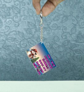 Festive Sparkles and New Year Wishes Printed Keychain Pack of 2
