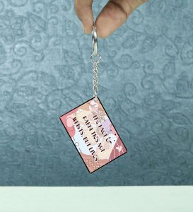 Emotional Raksha Bandhan Quote On Lifelong Bond Printed Keychain Pack of 2