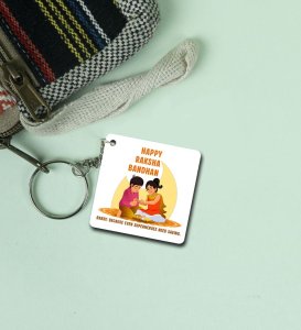Funny Yet Festive Raksha Bandhan Love Printed Keychain Pack of 2