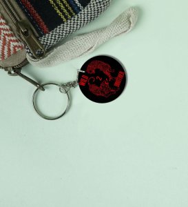 Symbol Of Strength In Brotherhood Printed Round Keychain Pack of 2