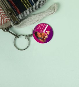 Happiness and Lights Diwali Printed Round Keychain Pack of 2