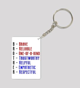 Unique Rakhi Keepsake Bandhan Of Blessings Printed Keychain Pack of 2