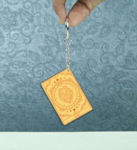 Bold Leo Radiance Roars in Astroverse Printed Keychain Pack of 2