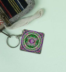 Celebrate Diwali Lights with Vibrant Neon Deep Printed Keychain Pack of 2