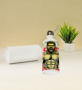 Dynamic Fusion of Gym Art and Fitness Energy Aluminium Printed Sipper Bottle 600ml