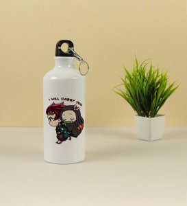 Protective Brother Chibi Art Design Aluminium Printed Sipper Bottle 600ml
