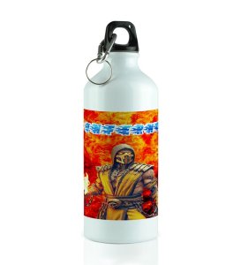 Hot Flame Warrior Style Aluminium Printed Sipper Bottle 600ml